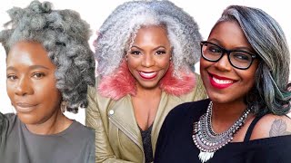 Gray Hairstyles For Black Women Over 50Years | The Shocking Beauty Of Gray Hair