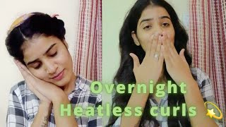 Heatless Overnight Curls || Heatless Curls ||No Heat Curls || @Varnita_Rajput  ||  Hairstyle