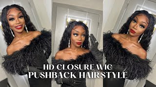 Watch Me Install This Wig! | Sleek Push Back Hairstyle | Hd 5X5 Water Wave Wig | Recool Hair