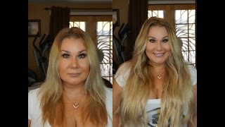 Foxy Locks Hair Extensions 24" Honey Spice Ombre 280 Grams - Review & Tutorial