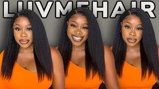 The Best Textured Wig | Simple Lace Frontal Kinky Wig Install Ft. Luvmehair