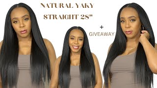 Shake N Go Organique Synthetic Hair U Part Wig - Natural Yaky Straight 28 +Giveaway --/Wigtypes.Com