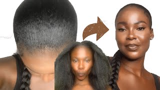 How To Do A Super Long Braided Ponytail On 4C Hair | No Heat  #Relaxedhair #4Chair #Ponytailstyles