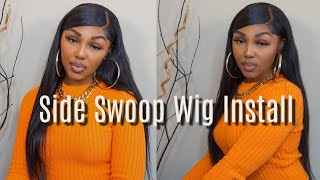 Side Part Swoop Frontal Wig Install Ft One More Hair