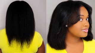 The Worst Ends Ever | Diy Blow Dry, Straighten, & Cut On My Silk Press Natural Hair