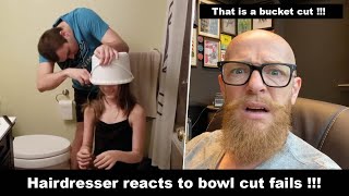 Hairdresser Reacts To Bowl Cut Fails.