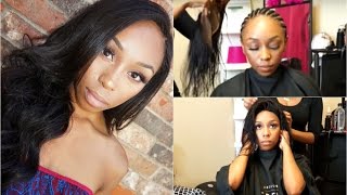 Lace Frontal Sew In | No Glue, No Tape, No Leave Out! Ft. Unice.Com