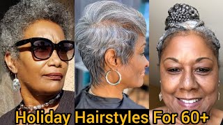 Brand-New Hairstyles For Black Women Over 50/Salt And Pepper