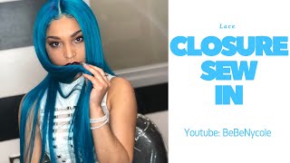 Lace Closure Sew In | Dhg Hair Studio | Blue Hair | Adore 117 Augusta Ga