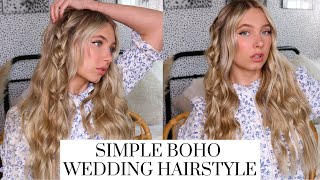 Easy Boho Wedding Hairstyle For Long Hair