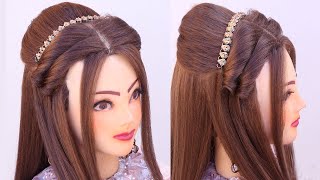 2 Latest Open  Hairstyle For Wedding L Mehndi Hairstyle L Front Variation L Wedding Hairstyles 2022