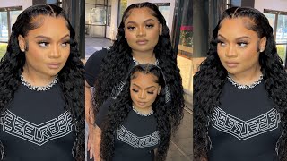 Braided Frontal Style | Bomb Water Wave Wig | Ishowbeauty Hair