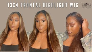 Start To Finish  24 Inch Highlight Frontal Wig Install| Wiggins Hair