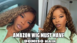 How To Install : 13X4 Deep Wave Lace Wig | Amazon Must Haves!!! | Ft. Domiso Hair