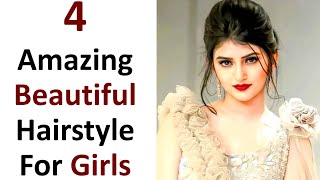 4 Amazing Beautiful Hairstyle - Easy Hairs Style For Girls