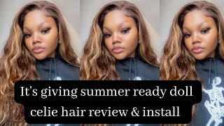 Its Giving Summer Ready // Blonde Highlight Wig Ft Celie Hair Review & Install