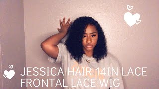 [Amazon Find] Jessica Hair 14In Water Wave 13X4 Lace Frontal Lace Wig