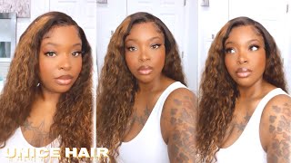 Gorgeous Ombre Brown Highlight Water Wave 13X4 Lace Unit Ft Unice Amazon | Mssstephanie Hair