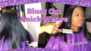 Quick Weave Bob/ Salon Cass Hair / Silk Master Professional/ Hairbyshaunda Las Vegas Hairstylist
