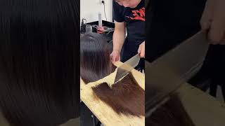 Super Women Hair Cutting With Knife | Famous Barber  | Phd Hair | #Shorts #Haircutting #Phd_Hair