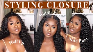 How To Style A Closure 3 Different Ways Very Detailed 5X5 Lace Closure Wig Install