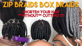 Bob Box Braids On Long Hair!!! (#Ghanazipbraids)