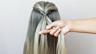 Very Easy Braid Hairstyle For Girls | Simple Ponytail Hairstyle For Long Hair | French Hairstyle