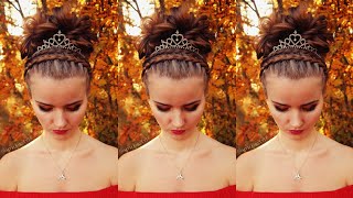 Heatless High Updo With Crown Braid  Cornrow Hairstyles For Long Hair