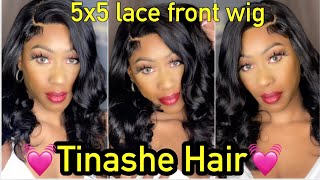 Cute Glueless Body Wave 5X5 Pre-Curled Lace Front Wig Install Ft. Tinashe Hair | Its Jasmine Nichole