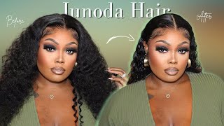 Watch Me Install This Water Wave Frontal Wig | Junoda Hair
