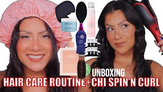 My Hair Care Routine +Chi Lava Ceramic Pro Spin N Curl Unboxing & Demo L Magdalinejanet