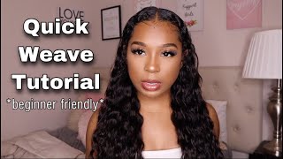Quick Weave Tutorial W/ Wet & Wavy Hair | Anahya P.