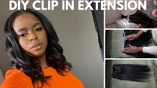 Make Your Own Clip In Extensions At Home| Diy Clip Ins