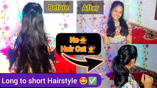 Long Hair To Short#Hairstyle #Nohaircut #Longhair #Shorthair #Tamil #Preethijillu #Hairstyleideas