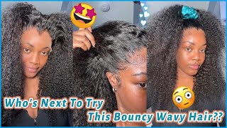 The Best Review! 13X4 Big Lace Wavy Wig Install #Elfinhair Honest Review, 100% Human Hair Wig
