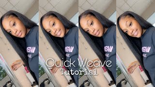 How To: Easy Natural Side Part Quick Weave