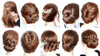 12 Updos  Perfect For The Holidays For Short To Medium || Easy Hairstyles || Quick Hairstyles