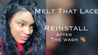 Melt Your Lace | How To: Frontal Sew In Re Install After Washing