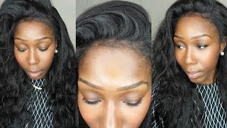 Customize Lace Frontal, Natural: Realistic Hairline & Lay Baby Hair!  Glueless & No Sew
