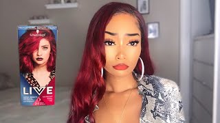 How To Make A Lace Closure Wig & Dye Your Bundles (Raspberry Red) Ft. Ali Peerless Hair! (Easy)