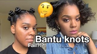 Bantu Knots Out On Medium Relaxed Hair + Results |Peggypeg_