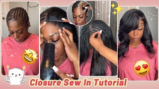 Side Part Sew In Tutorial: Melt Hd Lace Closure W/ Weave | Step By Step Tutorial Ft.#Ulahair