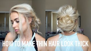 How To Make Thin Hair Look Thick & Volumized | No Heat Or Teasing
