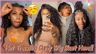 Never Disappoints! Curly Lace Wig Install | 24Inch Wig With 250% Density #Elfinhair Honest Review