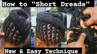 How To Style Fishtail Braid With Flat Barrel On Short Dreads.