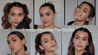 6 Easy Heatless Hairstyles For Medium - Long Hair  My Go To Hair Styles Of 2020 | Trendy