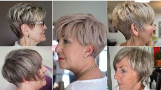 35 Loveliest Pixie Bob Haircuts For Woman Over 50 With Style 2022-2023 || Women Beauty Crack