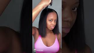 Best Blow Out Ever - Relaxed Hair Blow Dry & Flat Iron Tutorial