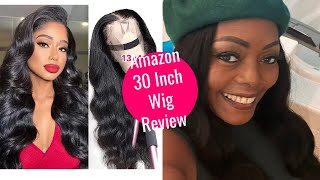 Amazon Wig Review :Tayesha 30 In Body Wave Lace Front Wigs 13X4 Human Hair Lace Frontal Wig