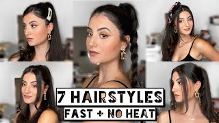 1 Week Of Hairstyles For Back To School/Work | 5 Min, Easy, No Heat Hairstyles